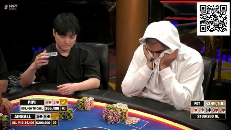 【APT扑克】赔率7:1，竟在6位数底池被空气牌逼得弃掉坚果同花！