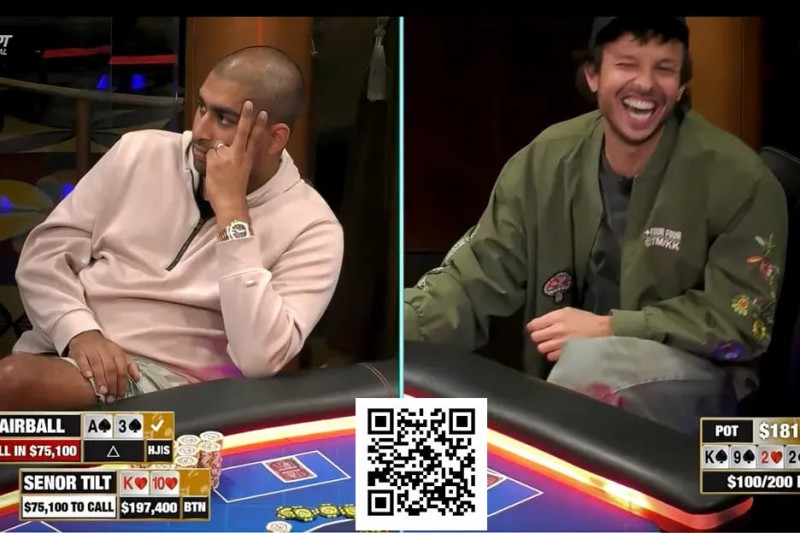 【APT扑克】是四条还是诈唬？Airball河牌全下后亮出A，这手牌让对手陷入长考