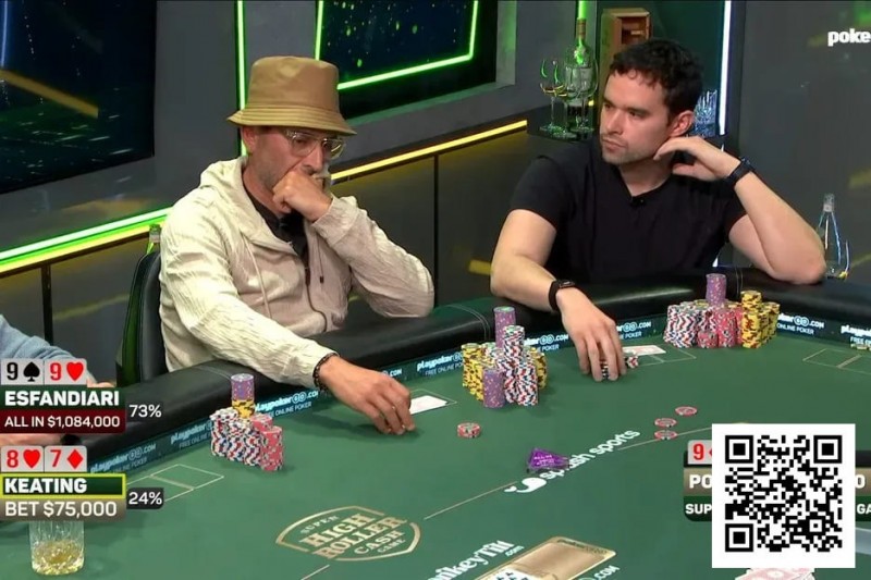 【APT扑克】240万美元底池惊魂!Keating与Esfandiari火星撞地球,最终惊险平分