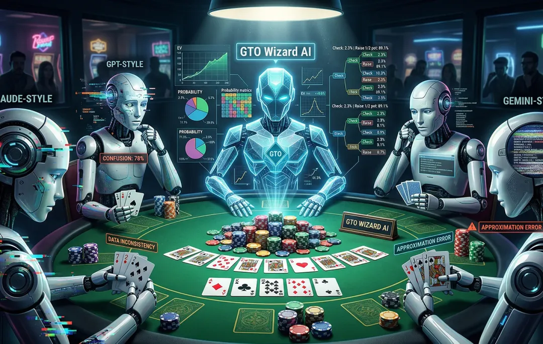 【APT扑克】大模型集体扑克“翻车”：GTO Wizard一穿二十，人类玩家暂时安全