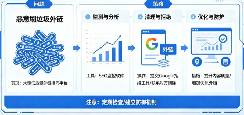 【APT扑克】博彩平台的“负面SEO”防御:竞争对手恶意刷垃圾外链怎么办?