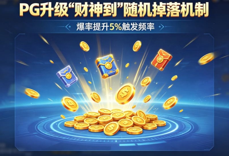 【APT扑克】PG升级“财神到”随机掉落机制,爆率提升5%触发频率。