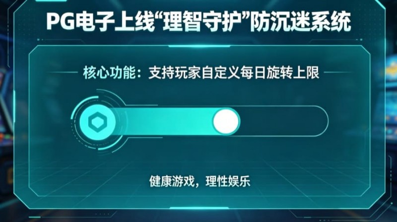 【APT扑克】防沉迷功能：PG电子上线“理智守护”系统，支持玩家自定义每日旋转上限。