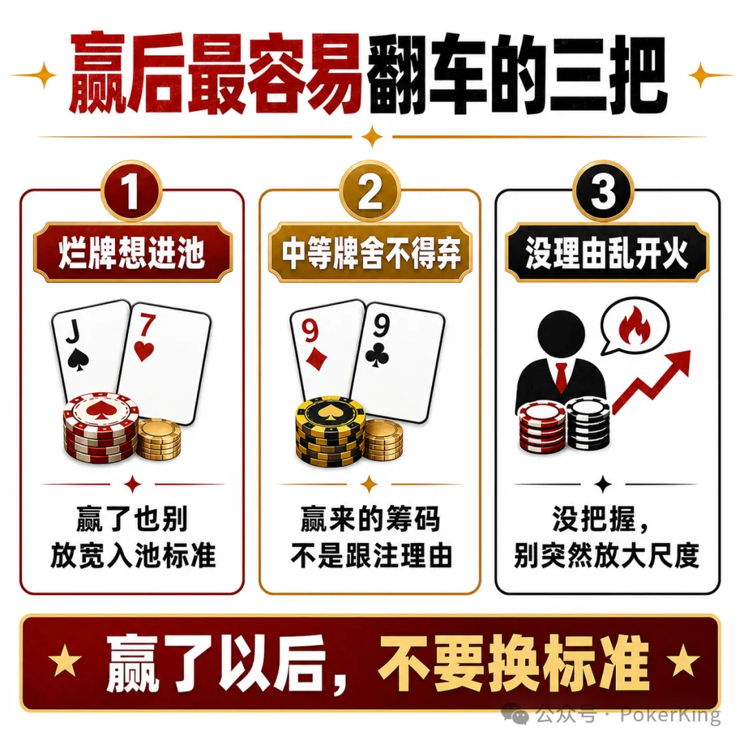 【APT扑克】赢钱后的“隐形上头”：比输钱更危险的，是你开始追感觉