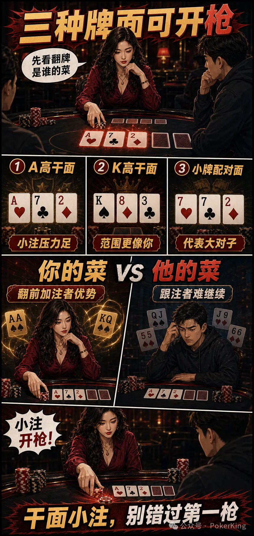 【APT扑克】翻牌第一枪该不该开?别只看自己中没中,先看牌面更像谁