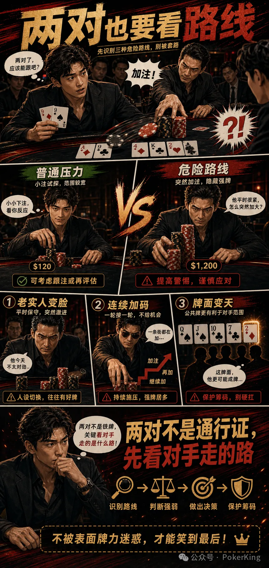 【APT扑克】两对被加注，为什么越看越危险？三条路线帮你重新估价