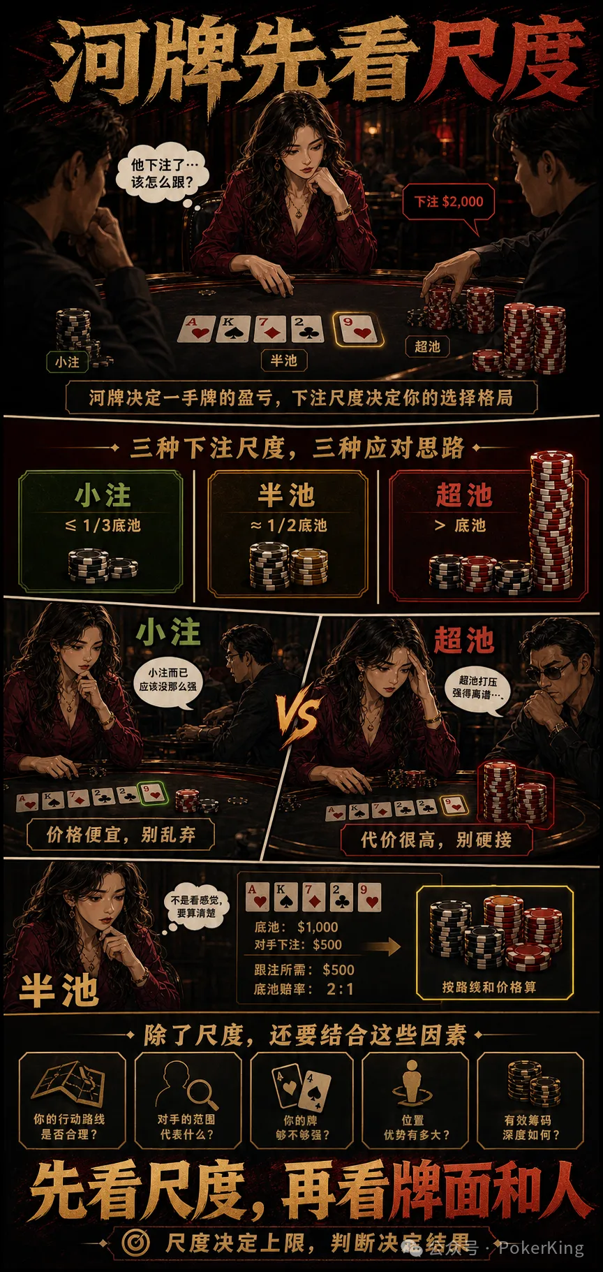 【APT扑克】河牌下注尺度的秘密：小注别乱弃，半池看路线，超池先敬三分