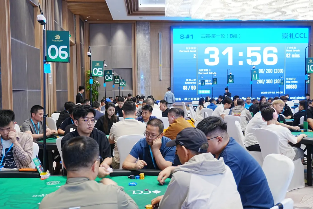 【APT扑克】2026 CCL崇礼站主赛B组战报:168人参赛47人晋级,韩磊354K登顶CL