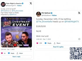 【APT扑克】话题 | Phil Galfond和Eshaan Bhalla将进行一场现场高额桌单挑赛