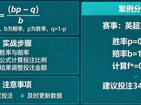 【APT扑克】体育投注中的“凯利公式”实战应用教程