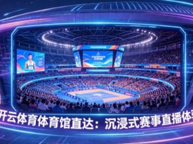 【APT扑克】开云体育体育馆直达:沉浸式赛事直播体验